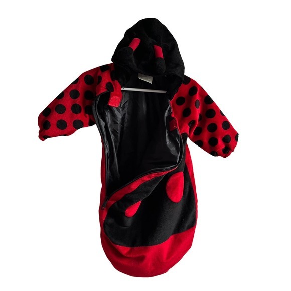 INFANT LADYBUG COSTUME Halloween Dress Up Size 0-6‎ MONTHS. Hooded Pouch - Picture 2 of 4